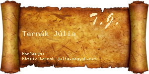 Ternák Júlia névjegykártya